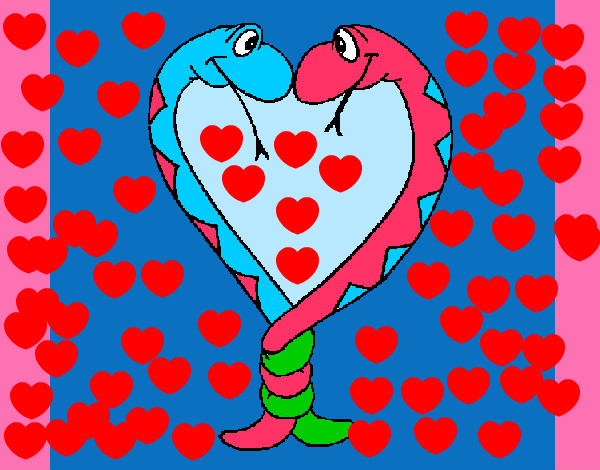 Desenho Serpentes apaixonadas pintado por gabizinha1