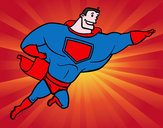 Desenho Super herói enorme pintado por Dish