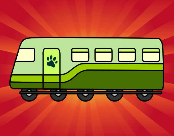 Desenho Trem de passageiros pintado por Pyetro