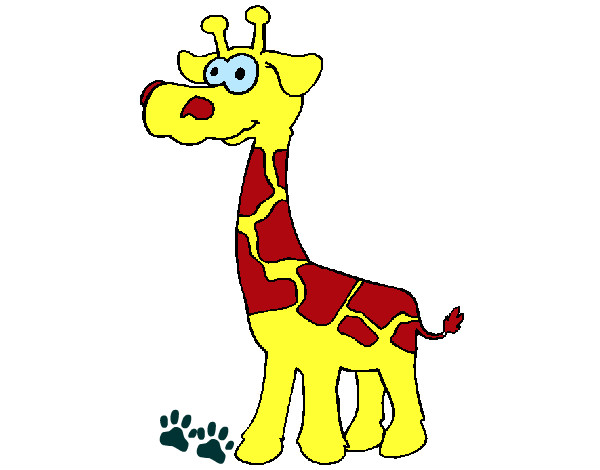 Desenho Girafa 3 pintado por kikas