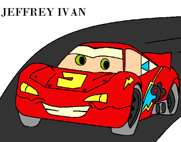 Desenho Lightning McQueen pintado por cambraia