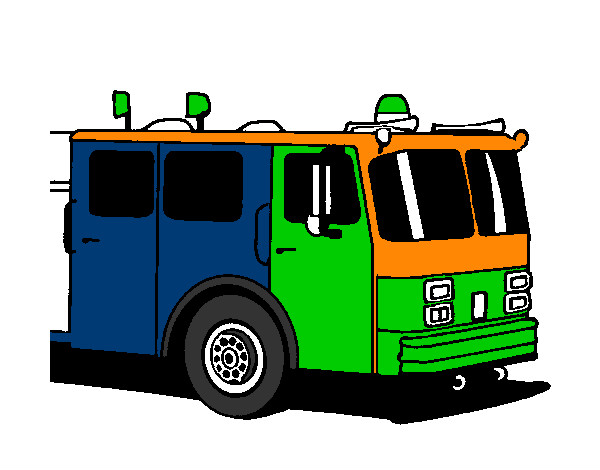 Desenho Camião de bombeiros pintado por nayhan