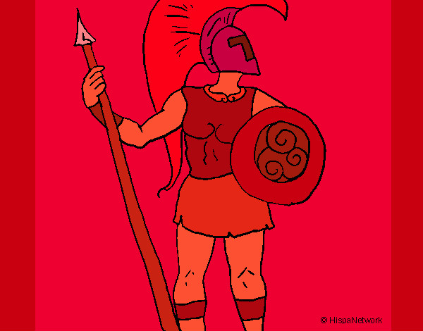 Desenho Guerreiro troiano pintado por Alberdan