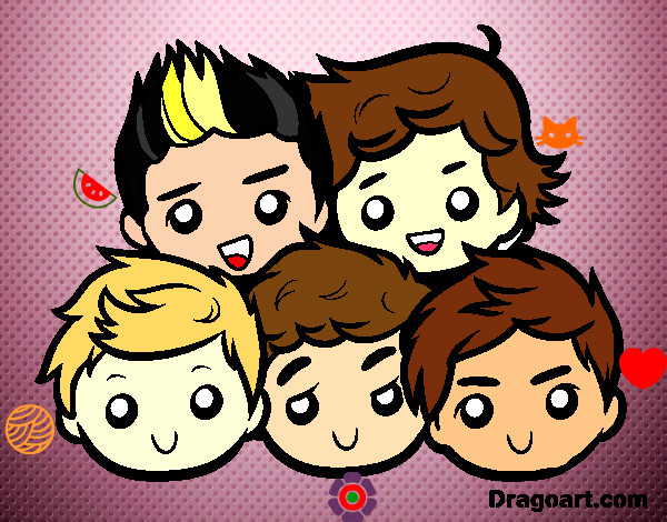 Desenho One Direction 2 pintado por jjhghfdg