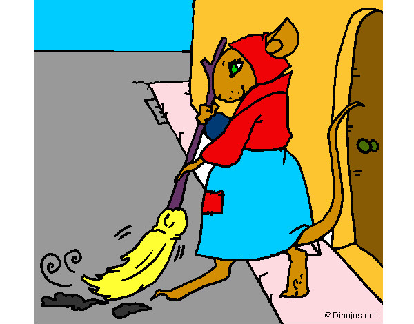rata limpa o chão da rua