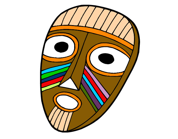 Desenho Máscara de surpresa pintado por Bruna-2012