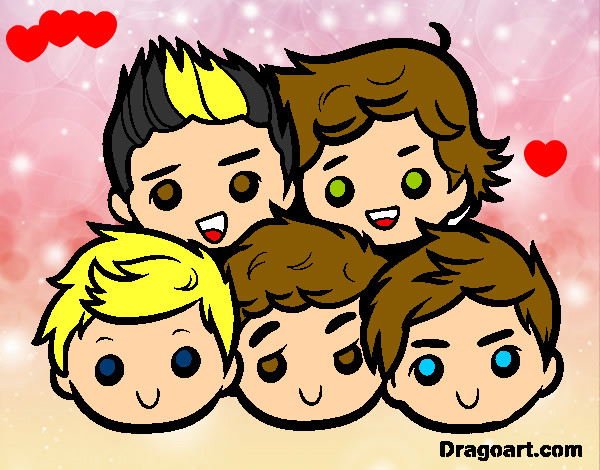 Desenho One Direction 2 pintado por LouisLover
