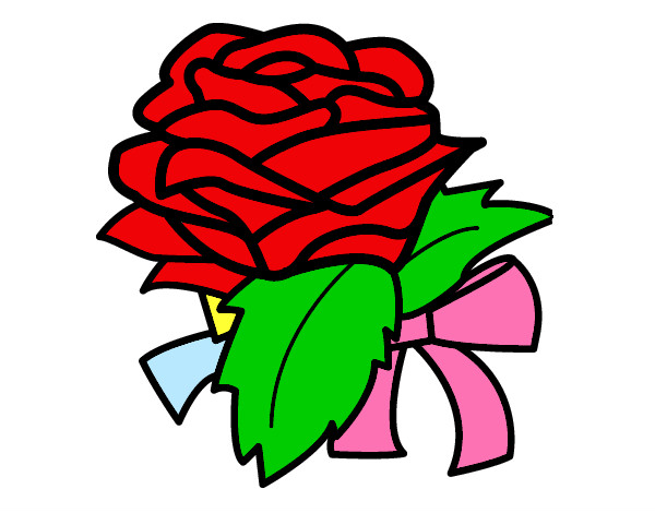 Desenho Rosa, flor pintado por LILA34
