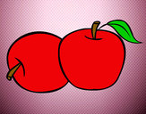 Desenho Dois maçãs pintado por Bruaiam
