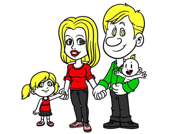Desenho Família feliz pintado por dudda