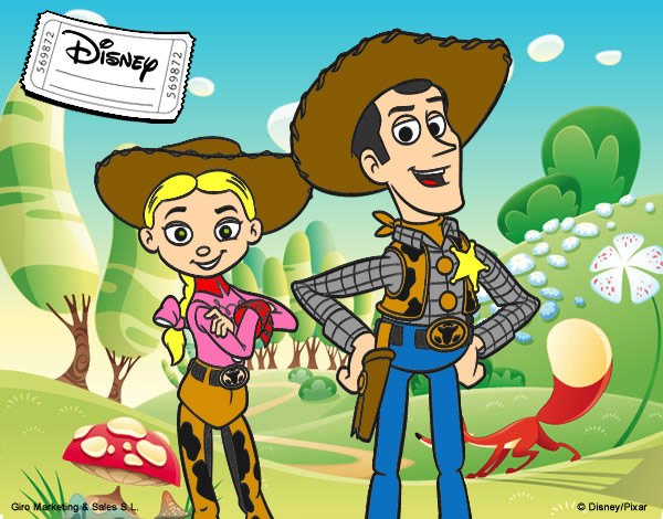 Desenho Jessie e Woody pintado por kiabotto