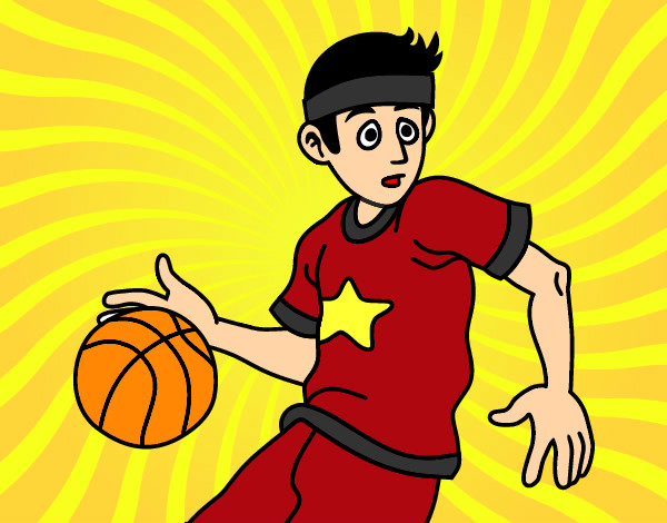 Desenho Junior jogador de basquete pintado por Scalercio