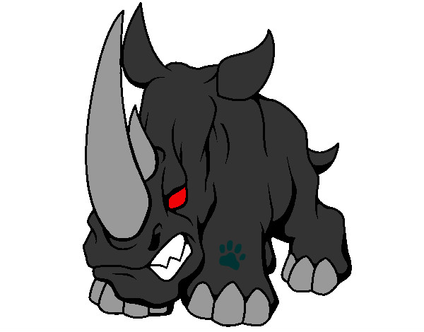 Desenho Rinoceronte II pintado por Luks