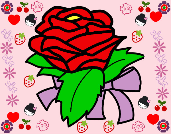 Desenho Rosa, flor pintado por kamihly