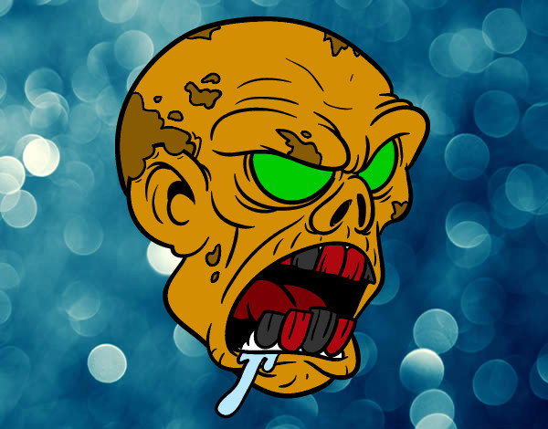 Desenho Cabeça de zombie pintado por mmmmmmmmmm