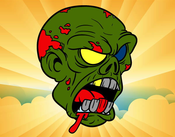 Desenho Cabeça de zombie pintado por Nicokate