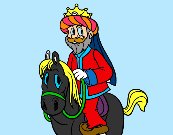 Desenho Gaspar a cavalo pintado por goncalos