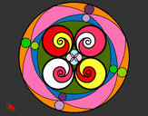 Desenho Mandala 5 pintado por GabiLima