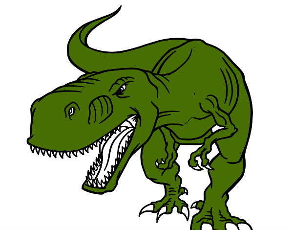 Desenho Tiranossaurus Rex aborrecido pintado por Leal