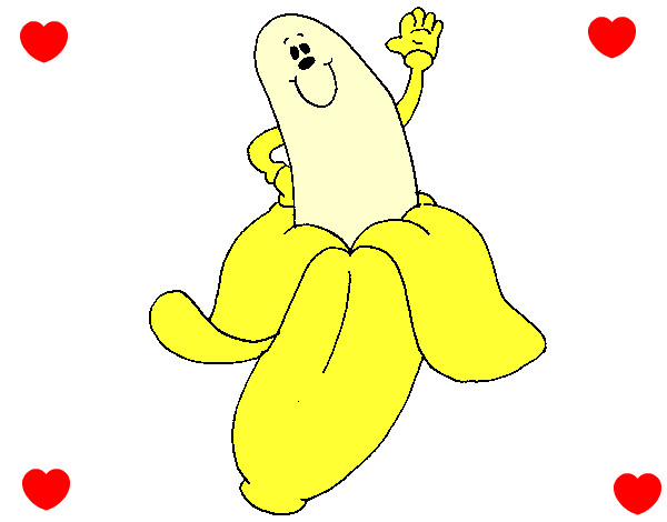 Desenho Banana pintado por Leal