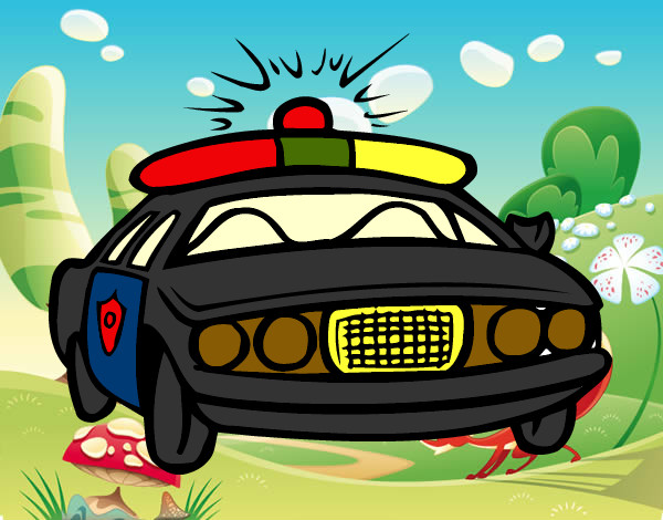 Desenho Carro de polícia pintado por veronikka