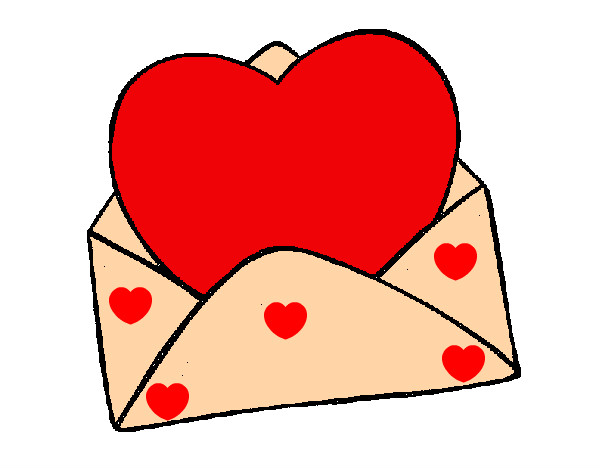 Como desenhar um envelope bonito com corações de amor \ Desenho