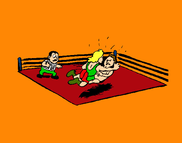 Desenho Luta no ring pintado por Ana10
