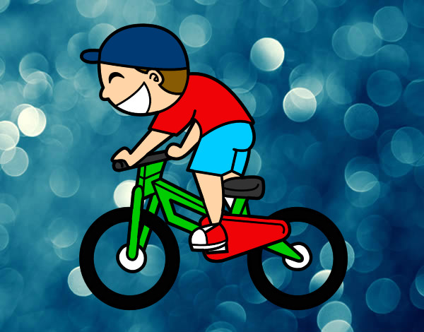 Desenho Menino ciclista pintado por Ana10