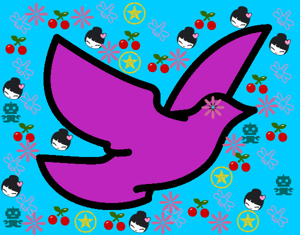 Desenho Pomba da paz pintado por kaylane09