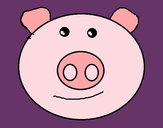 Desenho Cara de porco pintado por Samaracgs