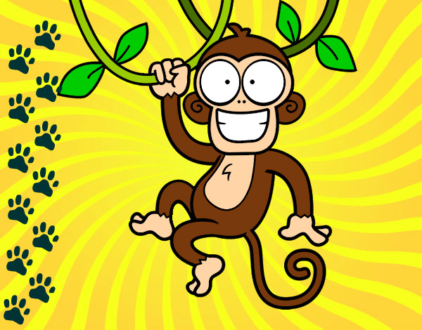 Desenho de macaco caco pintado e colorido por Ge_love o dia 15 de Janeiro  do 2013