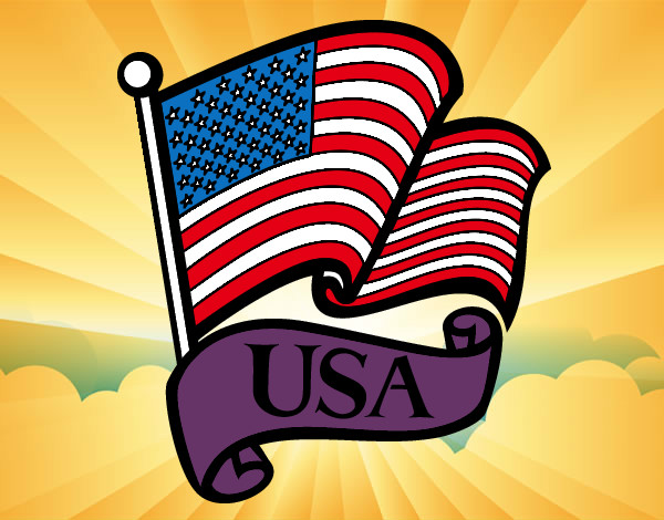 Desenho Bandeira dos Estados Unidos pintado por Lupper
