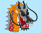 Desenho Cabeça de dragão pintado por dayra
