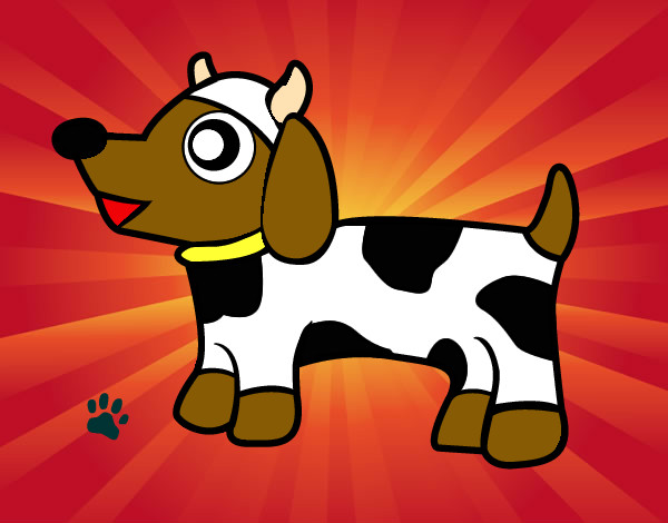 Desenho Cão-vaca pintado por lari2505