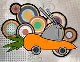 Desenho Carro cenoura pintado por pedrohs