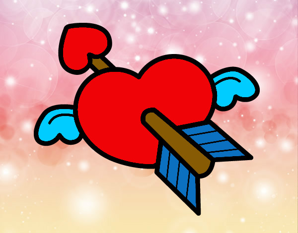 Desenho Coração de São Valentim pintado por 12by
