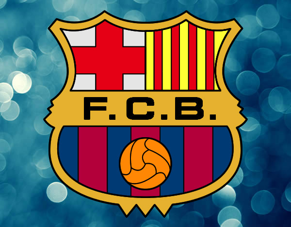 Desenho Emblema do F.C. Barcelona pintado por Lupper