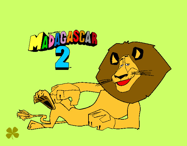 Desenho Madagascar 2 Alex pintado por Bellalage