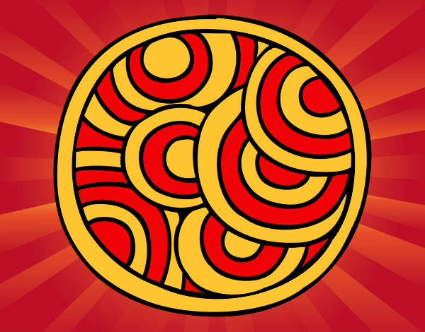 Desenho Mandala circular pintado por Zuuh