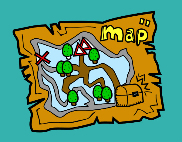 Desenho Mapa do tesouro pintado por rafaeljosy