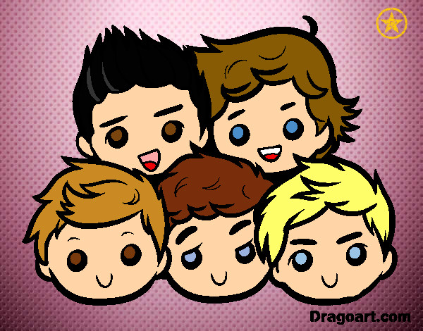 Desenho One Direction 2 pintado por Zuuh