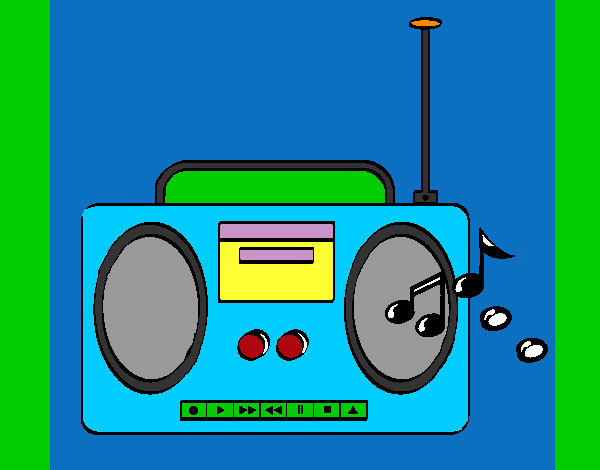 Desenho Radio cassette 2 pintado por Geovanna