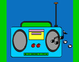Desenho Radio cassette 2 pintado por Geovanna