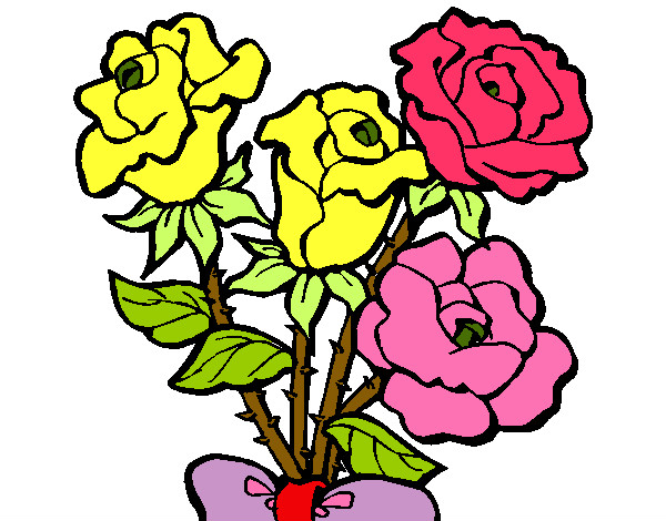 Desenho Ramo de rosas pintado por silvinha