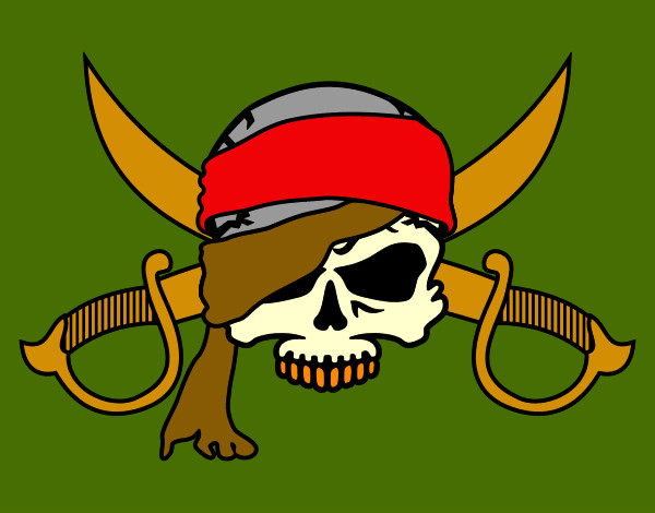 Desenho Símbolo pirata pintado por rafaeljosy