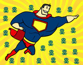 Desenho Super herói enorme pintado por Luluzita