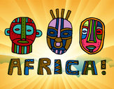Desenho Tribos da África pintado por Lupper