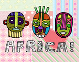 Desenho Tribos da África pintado por pedrohs