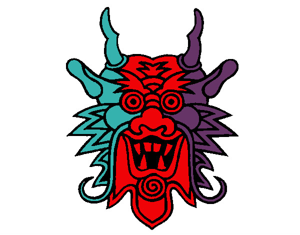 Desenho Cara de dragão pintado por pedrohs