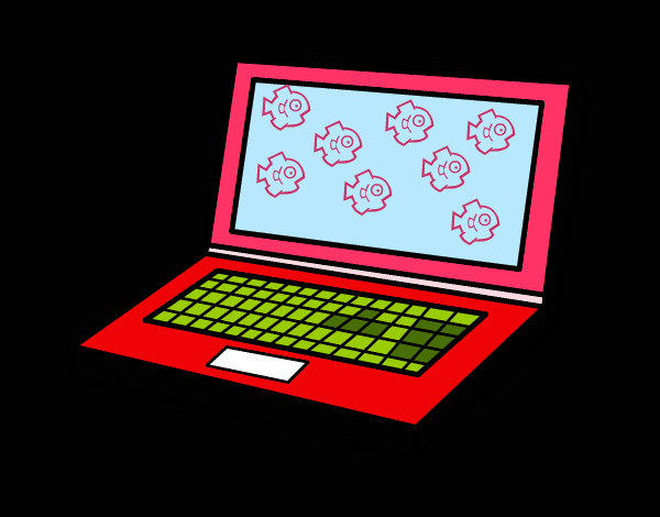Desenho Computador portátil pintado por Bruna-2012